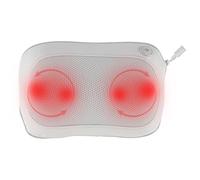 TERRAILLON - MULTI MASSAGER - Cojín de masaje y calefacción, masaje Shiatsu Multizones, reanimador y antiestrés, 4 cabezales de masaje, 2 direcciones de rotación, calor relajante, USB-C, piel y malla,