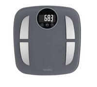 TERRAILLON - POWER FIT- Báscula electrónica personal, impedancia métrica, análisis de masas de grasa, muscular, hídrico, ósea IMC, gran pantalla retroiluminada, capacidad 160 kg, bandeja de cristal,
