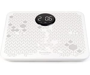 TERRAILLON - Power Massager- Aparato de masaje por electroestimulación y báscula hasta 180kg- 6 programas - 15 intensidades - Pantalla LED - USB recargable
