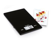 TERRAILLON SMART USB C - Báscula electrónica de cocina, recargable por USB, pantalla LCD retroiluminada, auto encendido, función tara y conversión líquida, capacidad 5 kg, graduación 1 g, color negro