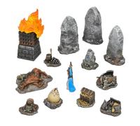 Terrain Crate Fantasy Battlefield Objectives | 13 piezas de terreno de PVC | Compatible con Warhammer Age of Sigmar, Kings of War, D&D y más | Escala de 28-32 mm