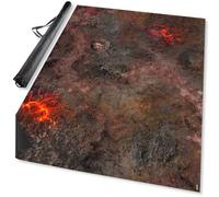 Terrain Crate - Tapete de neopreno para juegos de 6 x 4 pies | Lava & Chaos Battlefield | Compatible con Warhammer 40,000, Age of Sigmar, Firefight y más | Incluye bolsa de transporte