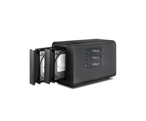 TERRAMASTER D5 Hybrid HDD NVMe Caja - Almacenamiento USB 3.2 Gen 2 10Gbps Tipo C 5 Bahías Soporte Raid 0/1/Single/JBOD Exclusive 2+3 Discos de Raid Discos híbridos (sin Disco)