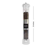 Terramezzo Molinillo de pimienta negra (280 g) Molinillo de pimienta negra entera -280 g Molinillo de pimienta negra de grado premium mejor seleccionado granos de pimienta negra enteros