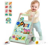 TERRAMUS Andador de Madera para bebé, Andador de Dinosaurio para niños, Centro de Actividades de Aprendizaje Montessori para niños y niñas, desarrolla Habilidades motoras, Juguetes de pie y Sentado,