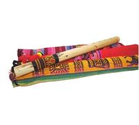 Terrapin Trading Comercio Justo Boliviano 38cm/15 Quena Caña Set con Estuche con Dedo Tabla