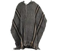 Terrapin Trading Poncho de lana de alpaca para hombre, de comercio justo, de Bolivia, a rayas