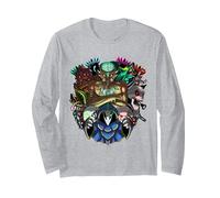 Terraria Boss Rush: Hardmode Edition Manga Larga, Unisex para adultos, Gris Jaspeado, M