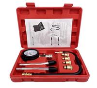 TERRARIDE Comprobador de Compresión para Motores, Medidor de Compresión de Gasolina, Kit De Herramienta, 0-20 Bar, 0-300 PSI con 4 Adaptador M10, M12, M14, M18 para Motores Diésel de Gasolina