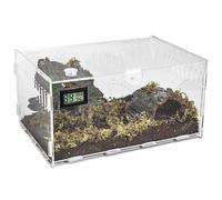 Terrario Acrílico para Caracoles y Reptiles - 30 cm x 20 cm x 15 cm, Caja de Alimentación Portátil para Arañas, Mini Terrario