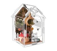 Terrario acrílico para reptiles, tanque de hábitat ventilado transparente, pequeño hogar de reptiles para serpiente de rana , terrario con diseño de visualización clara, jaula de reptiles