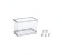 Terrario Acrílico Terrario Vivario Jaula con 360 Grados de Visión Clara Cubierta Deslizante y Flujo de Aire Continuo Pet Resistente a Impactos, Color to 3, L