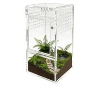 Terrario Arañas - Terrario De Acrilico Transparente para Reptiles | Recinto De Acrílico Transparente con Tapa Corrediza,para Tortugas Serpientes Plantas, Geckos Cangrejos Y