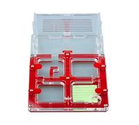 Terrario Castillo de Hormigas, Caja de exhibición de Castillo de acrílico de Granja de Hormigas de 17 cm, Multicolor(Rosso)