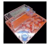 Terrario Castillo de Hormigas, Castillo de Hormigas acrílico DIY con Zona de alimentación y Puertos de expansión, 20 x 17 x 7,5 cm, Multicolor(Orange)