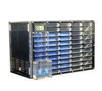 Terrario Castillo de Hormigas, Hormiguero acrílico de 30 cm, diseño Transparente, Multicolor, con 2 Torres de Agua y 2 Puertos de expansión.(Black)