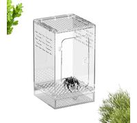 Terrario de araña, de cría con construcción a Prueba de Escapes, Herramienta de 11.81 x 7.87 x 7.87 Pulgadas para alimentación, ayudante portátil con diseño, Accesorios Elegantes para lagartos