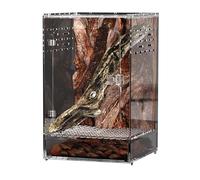 Terrario de araña, terrario acrílico ventilado para Reptiles, hábitat de cría de grillos Transparente, para Reptiles, Geckos, grillos, escorpión, escarabajos, Serpiente, Caracol, Tortuga