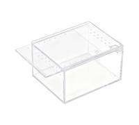 Terrario de caracol - Caja transparente de alimentación para cría, caja de serpiente acrílica, para lagarto, rana, gecko, cangrejo ermitaño, caracol, tortuga, observación, alimentación de cría