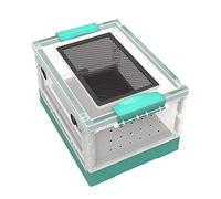 Terrario de hábitat para Reptiles, Caja de incubación de Animales pequeños, portátil, Transparente, terrario de hábitat para Reptiles