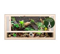 Terrario de Madera OSB para Reptiles - Ventilación Frontal para Serpientes y Lagartos - 80 x 40 x 40 cm
