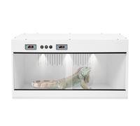 Terrario de PVC for Reptiles: Tanque Extragrande con termostato Inteligente, 2 Zonas de Control de Temperatura, Pantalla LCD y Puerta corrediza.
