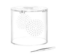 Terrario de Reptiles,10,16x10,16x10,16 cm Pequeño Acrílico Transparente con Ventilación Antifuga - Recinto para Reptiles de Interior - para Tarántulas, Cangrejos Ermitaños, Caracoles, Ranas, Anfibios
