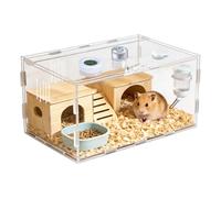 Terrario de reptiles - Acrílico,Tanque de Dragón Barbudo, Clear 360 Degree View Display | Alimentación Eficiente Accessfor Small Pet Animals Family Entusiasts Interior Exterior Hogar