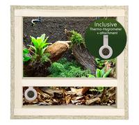 Terrario de tamaño grande de madera para reptiles, para interiores, parte frontal con ventilación, para serpientes y lagartos, 11, 11