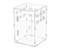 Terrario Para Arañas Saltarinas - De Acrílico Transparente Con Hábitat Y Zona De Cueva - Accesorios Para Arañas Saltarinas,Para Peces, Tortugas, Dragones Barbudos, Serpientes, Geckos, Cangrejos Ermita