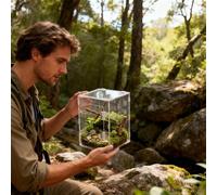 Terrario para Arañas Saltarinas | Zona De Escalada Transparente - Recinto para Mantis Religiosa | para Peces, Tortugas, Dragones Barbudos, Serpientes, Geckos, Cangrejos Ermitaños, Reptiles