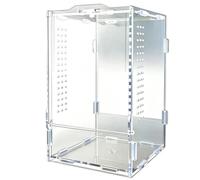 Terrario Para Gecko Crestado Antifugas acrílico transparente 12 x 12 x 20
