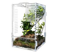 Terrario Para Gecko Crestado Antifugas acrílico transparente 12 x 12 x 20