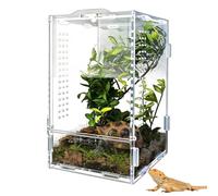 Terrario Para Geckos Acrílico Transparente Con Ventilación A Prueba De