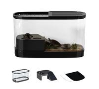 Terrario para reptiles - Recinto transparente para acuarios de tortugas, hábitat seguro para mascotas, estructura antifuga, amplio espacio de reproducción | Terrario portátil para ranas, lagartos,