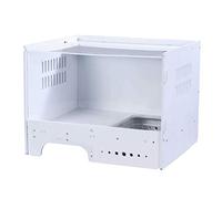 Terrario para Reptiles, Tanque portátil de alimentación Segura para Reptiles, para lagartos, Tortugas, arañas, Serpientes, etc., pequeño, Blanco (Blanco, 35,5x30x26,5 cm)