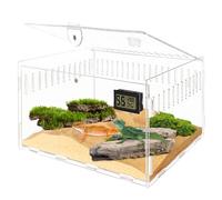Terrario para reptiles, terrario de caracoles, 30 x 20 x 15 reptiles, caja de alimentación de reptiles, caja de transporte de terrario, caja de acrílico para reptiles, caja de cultivo de reptiles con
