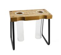 Terrario para,Terrario de Mesa con Soporte de Madera | Suministros de Jardinería y Decoración de Interior para Estantería, Oficina, Estudio y Ventana