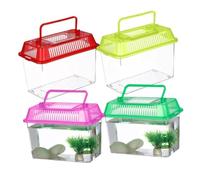 Terrario Reptiles Insectos 4 Piezas De Caja For Mascotas For Pecera, Decoración Plástico For Caja de Araña Observación
