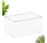 Terrario Spider - Acrílico 40 x 25 x 20 cm | Ventilated Transparente Escape-Proof Reptile Enclosure | Mantis Lizard Breeding Tank for Bearded Dragon Gecko Turtle Crab Desktop Home Office Use
