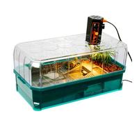 Terrario Tortugas de Tierra | Terrario Reptiles y Anfibios | Acuario Tortuga Set Completo con Filtro de Agua para Ducha | Tanque para Hibernación de Tortugas | Fácil de Cambiar y Limpiar(Green With ba