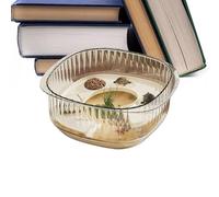 Terrario Tortugas Pequeñas - Casa para Tortugas Transparente con Vista Completa Y Zonas Multifuncionales | Recinto Acuario para Cangrejos Y Reptiles | para Cangrejos Ermitaños, De Río, Peces