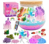 Terrario Unicornio para Niñas, Kit de Manualidades con Control Remoto y Luces de Colores, Lámpara Nocturna para Cumpleaños o Día del Niño, Kit Educativo Científico para Niñas de 4 a 12 Años