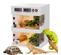 Terrarios para reptiles, caja de termostato para reptiles, tanque de reptiles con partición fría y caliente, control de temperatura dual, con hebilla de bloqueo, para lagartos, ranas con cuernos