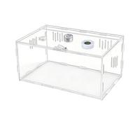 Terrarios para reptiles - vista panorámica panorámica | Hábitat para reptiles para animales pequeños, familias y entusiastas, para interior, exterior y hogar, transparente, apilable, 1 pieza