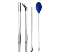 Terrarium Aquarium Tools, Rubber Tip Aquarium Tweezers, Feeding Tool Set, Ideal for Reptile Care, Gecko, Lizard & Bearded Dragon, Precision Design for Easy Handling