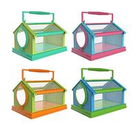Terrarium Critter Case - Hábitat portátil para tortuga, mariposa, rana, colección, casa de pájaros, kits para adultos de madera
