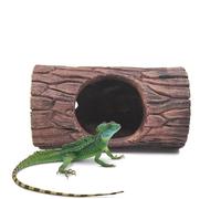 Terrarium Decoration Log, Waterproof Reptile Accessory Cave, Realistic Hollow Log Hide, Waterproof Habitat Accessory For Lizards, Snakes, and Spiders, Durable Simulation Log Shelter For Reptile