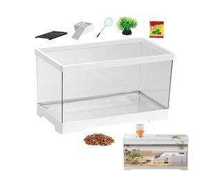 Terrarium Drainage Pack - Tanque 'hábitat para exteriores, guía de configuración del terrario para principiantes, recinto para animales domésticos compactos al aire libre | Robusto contenedor para