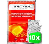 TerraTherm Calentador de Manos - Activado por Aire - para 12 Horas de Calor - 5, 10 o 30 Pares - 100% Calor Natural - calienta Manos - 10 Pares